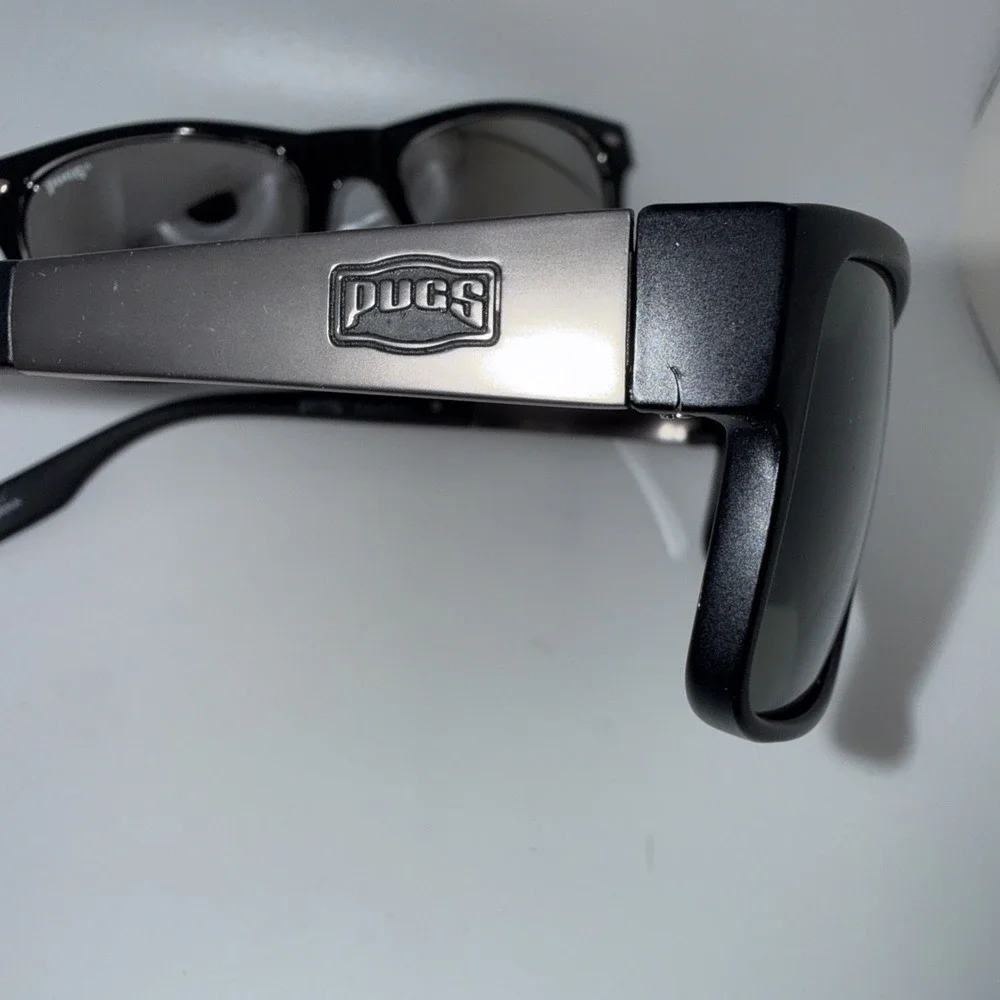 Lot of 2 Pairs PUGS Authentic Sunglasses Black Frames Mirror & Black Lens-Invest